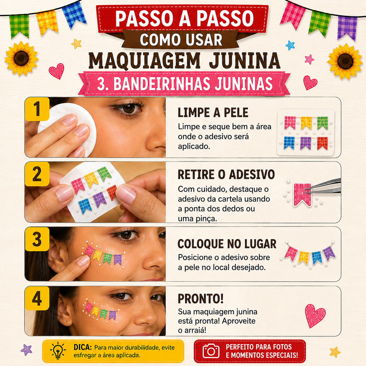 Passo a passo: bandeirinhas juninas
